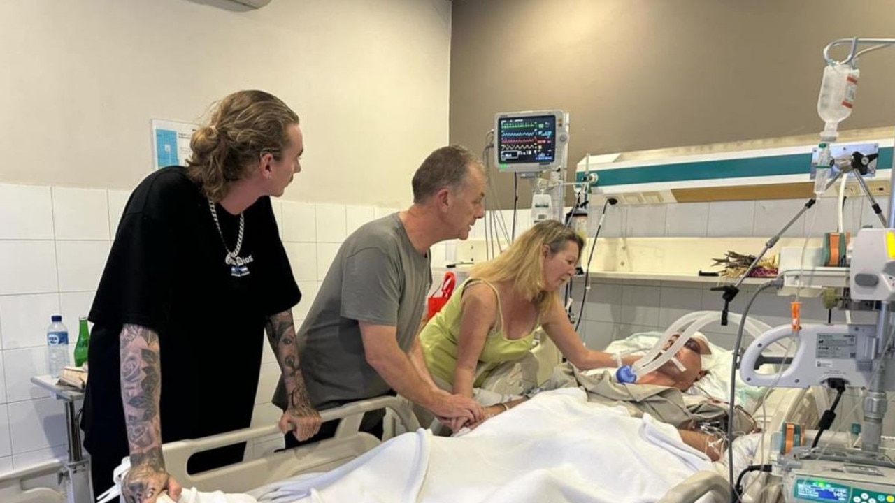 Shane Ramsey’s family were by his side at Royal Perth Hospital. Picture: Supplied