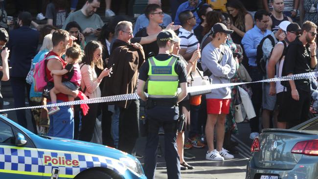 The incident left Melbourne CBD in lockdown, days before Christmas. Picture: David Crosling