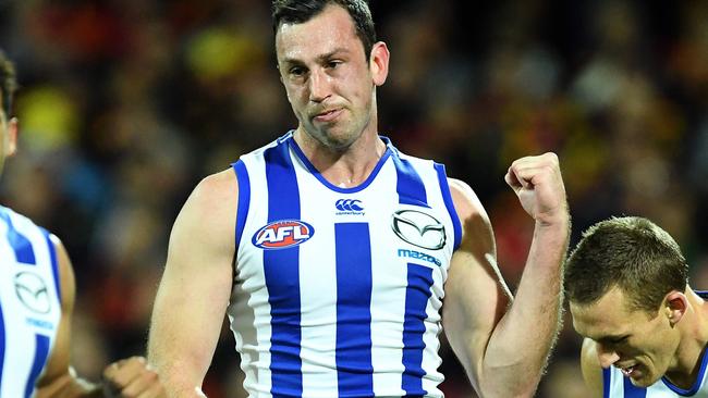 Todd Goldtsein is a barometer for North Melbourne. Picture: Tom Huntley