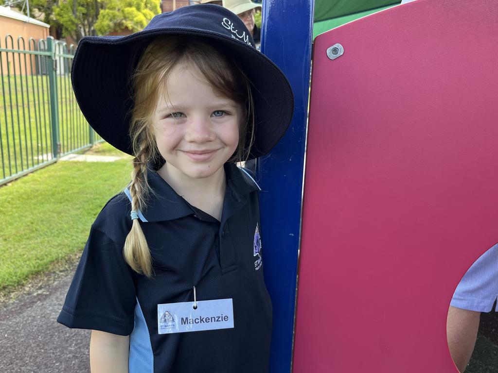 The Prep students enjoying their first day St Mary's Catholic Primary School.