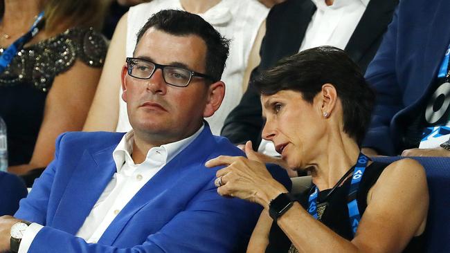 Premier Daniel Andrews was last night at the Australian Open men's final. Picture: Michael Klein