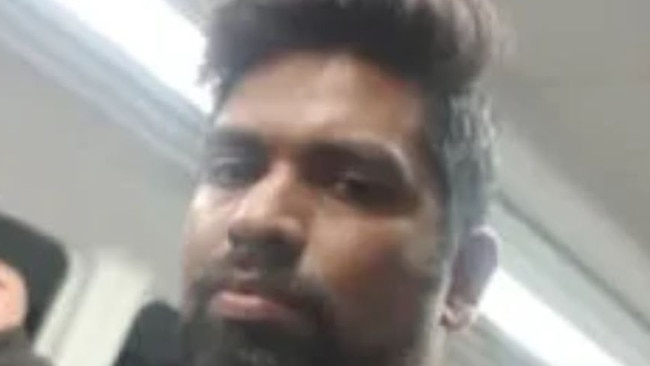 The woman took a photo of the man before fleeing from the train. Picture: NSW Police Force