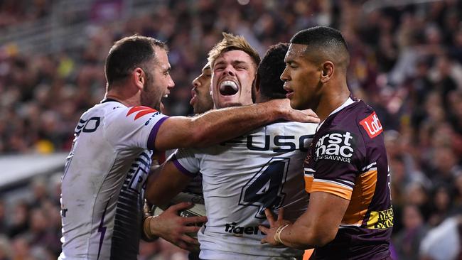 Cameron Smith taught the Broncos a lesson. AAP Image/Dan Peled.