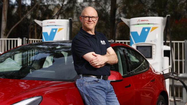 Electric vehicle charges at homes may increase the value of your home. Picture: Richard Dobson