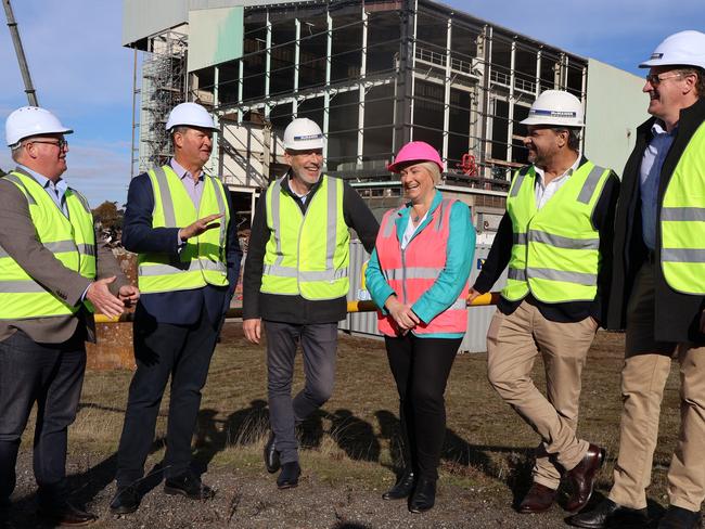 Bass Liberal MP Simon Wood, George Town Mayor Greg Keiser, Energy Minister Nick Duigan, Bell Bay Advanced Manufacturing Zone CEO Susie Bower, Zen Energy executive general manager Leo Figueira, Zen Energy executive director Simon Talbot. Picture: Supplied