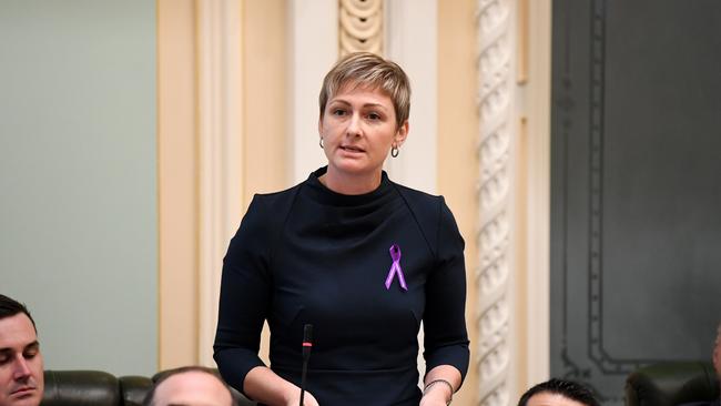 Whitsunday MP Amanda Camm during Question Time at Parliament House in Brisbane this week. Picture: Dan Peled