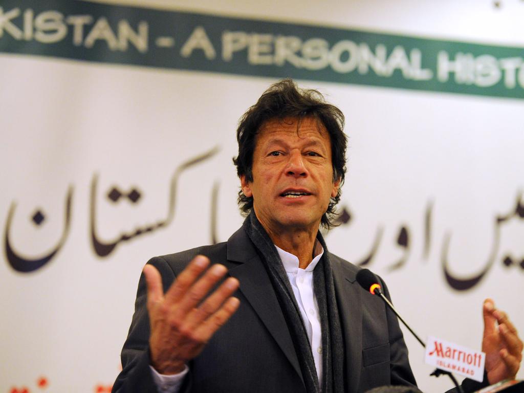 Pakistani cricket hero turned politician Imran Khan. Picture: Aamir Qureshi/AFP