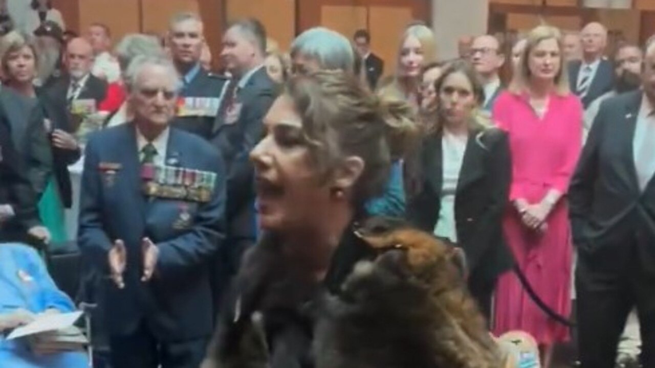 Independent Senator Lidia Thorpe screams at King Charles. Picture: NewsWire