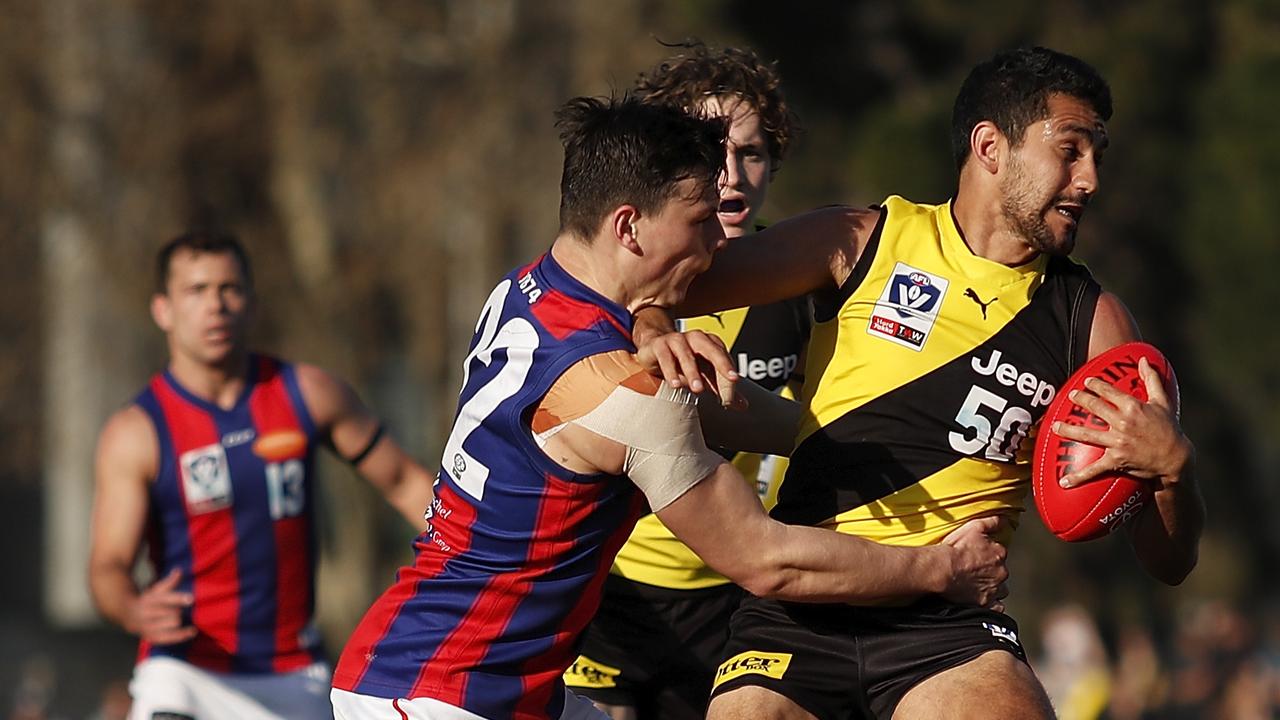 Marlion Pickett in action during the preliminary final last weekend.