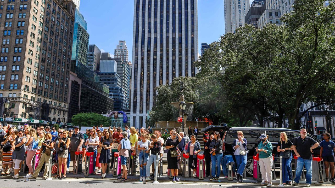 Fans await Prince William in New York. Picture: Zak Bennett/AFP