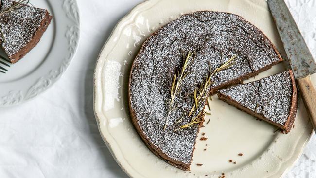 Flourless chocolate cake.