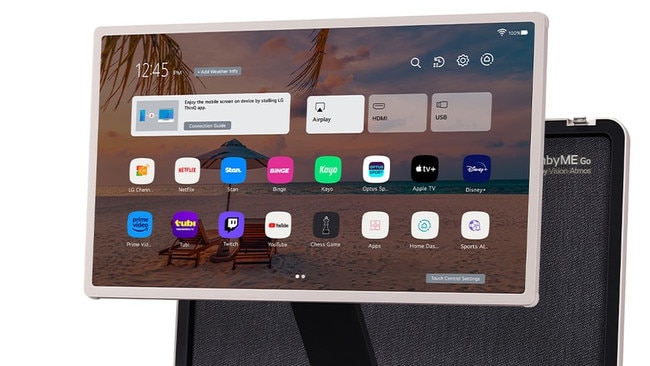 LG StanbyME Go 27-inch portable Smart Touch Screen with Briefcase Design. Photo: Supplied