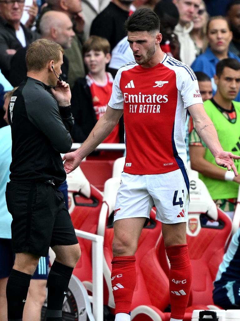 Rice was just as perplexed. (Photo by Mike Hewitt/Getty Images)