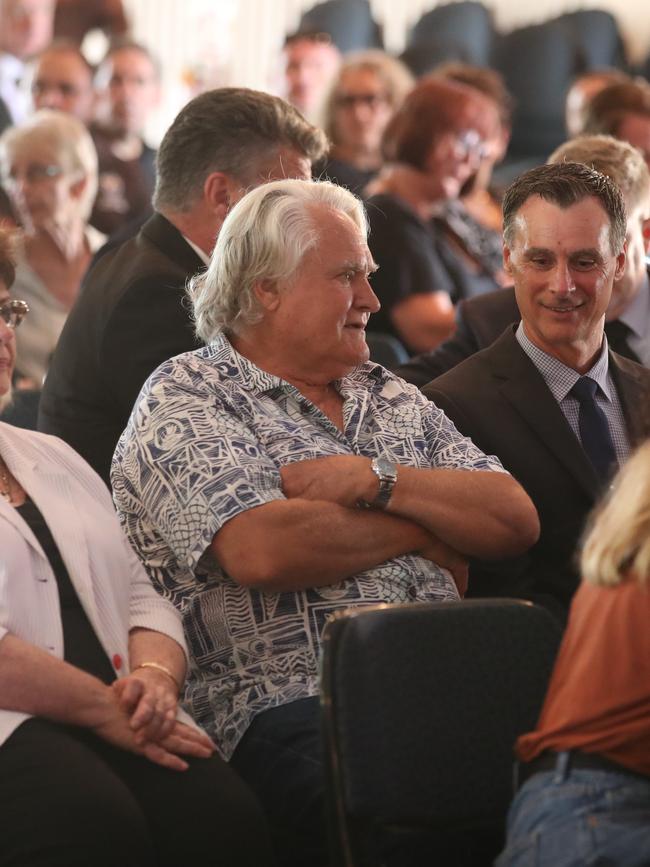 Funeral for prominent indigenous elder "Uncle" Graham Dillon at  Coomera Anglican college. Family and friends in attendance. Picture Glenn Hampson