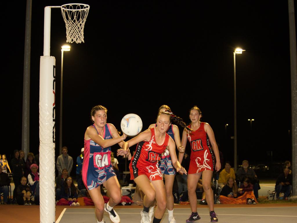 Ash Turton explodes after the stray ball in the 2021 Mackay Netball Association seniors grand final. September 4th 2021 Picture: Marty Strecker