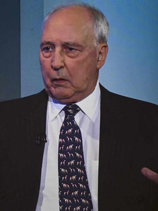 Fromer prime minister Paul Keating during his National Press Club address. Picture: NCA NewsWire / Martin Ollman