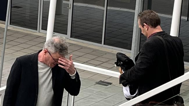 Fred Whitson (left) and Fletcher Mitchell (right) leave the Defence Magistrates Court, Canberra. Picture: Julia Kanapathippillai