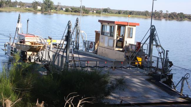 The Ulmarra Ferry in the Clarence River.