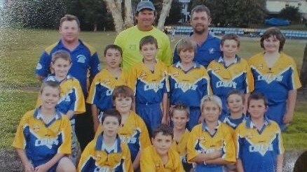 Robson (back row, second from left) played the bulk of his juniors with Murwillumbah. Picture: supplied