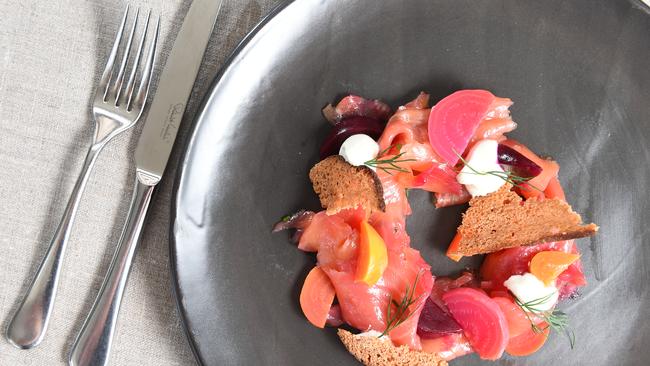 The salmon gravlax at Petit Tracteur. Pictures: Jason Sammon.