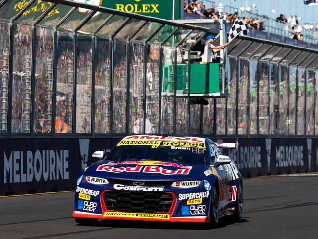 MELBOURNE, AUSTRALIA - MARCH 22: (EDITORS NOTE: A polarizing filter was used for this image.) Will Brown driver of the #87 Red Bull Ampol Racing Chevrolet Camaro ZL1 during race 2 of the Melbourne Supersprint, part of the 2024 Supercars Championship Series at Albert Park, on March 22, 2024 in Melbourne, Australia. (Photo by Daniel Kalisz/Getty Images)