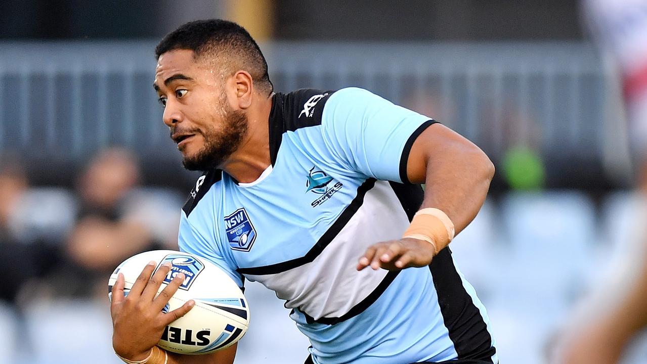 Cronulla Sharks player Fine Kula has won his fight with brain cancer. Picture: Gregg Porteous/NRL Images