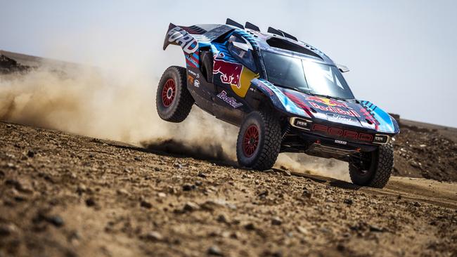 Ford drivers Matthias Ekstrom and Carlos Sainz tested the Raptor T1+ in Morocco ahead of the Dakar Rally. Photo: Supplied