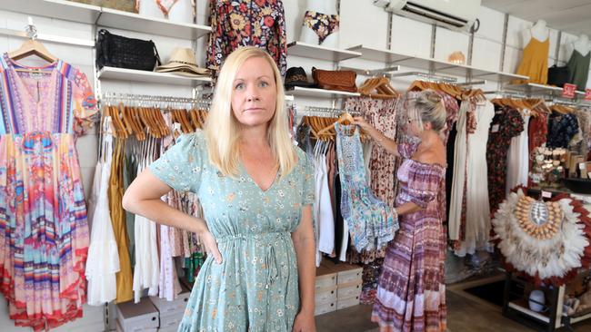 Skye Vogel owns a small business, dress shop, Ember &amp; Ash Boutique Picture: AAP Image/Richard Gosling