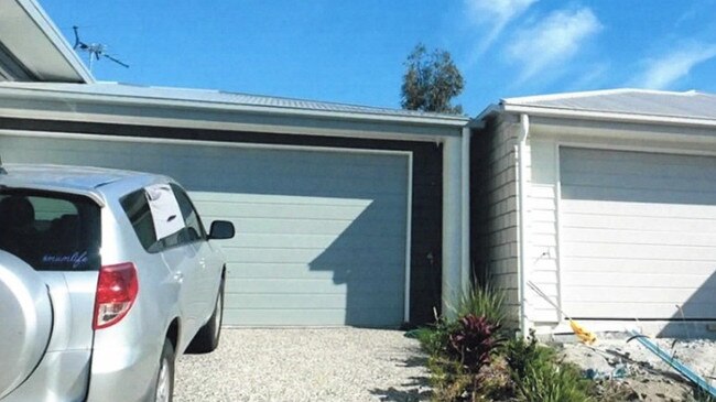 Sardine cities … the two houses after the gutter was pared back to the one on the right.