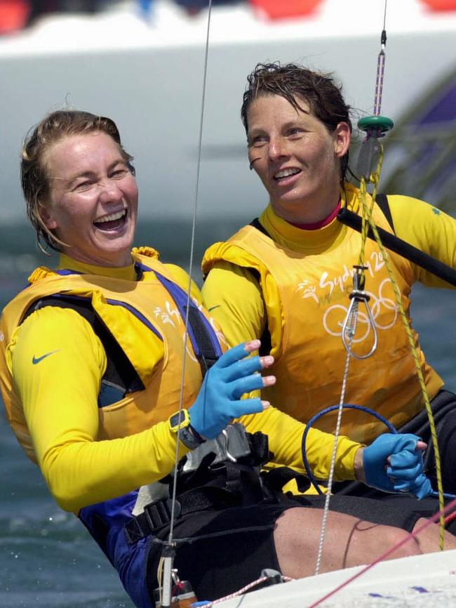 Belinda Stowell and Jenny Armstrong winning gold in 2000.