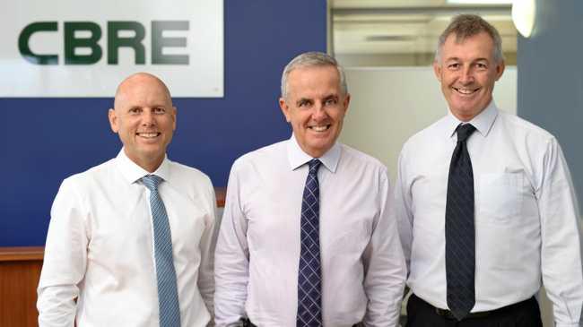 VALUED ADDITION: CBRE's Russell Madden, Rem Rafter and David Lovell.