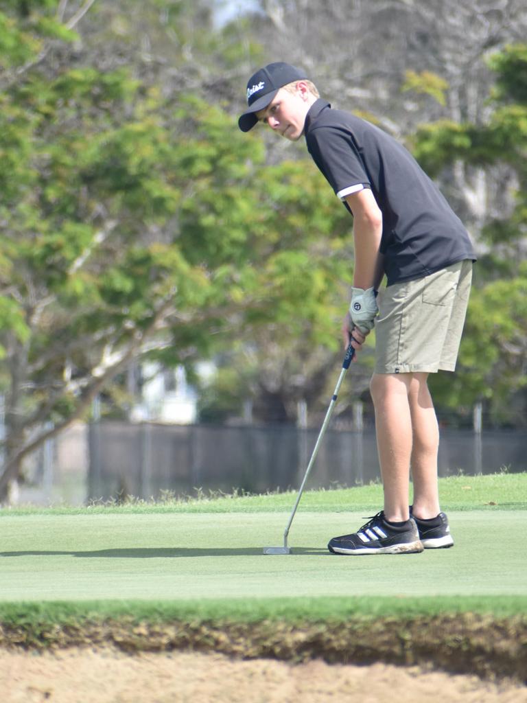 Rockhampton's Harrison Milne (boys 15-18 years) at the US Kids Golf Foundation Australian Open at the Rockhampton Golf Club on September 28.