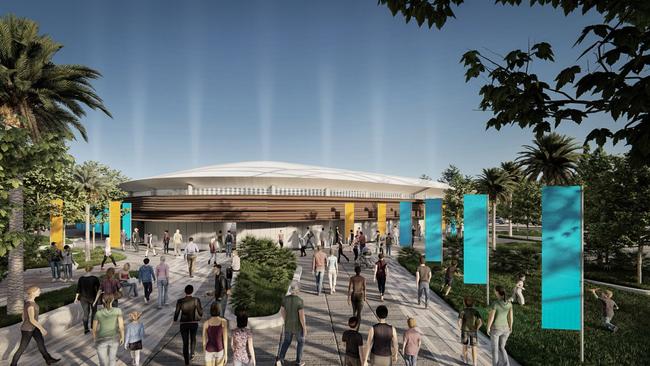 A concept for the Queensland Tennis Centre in Brisbane’s Tennyson