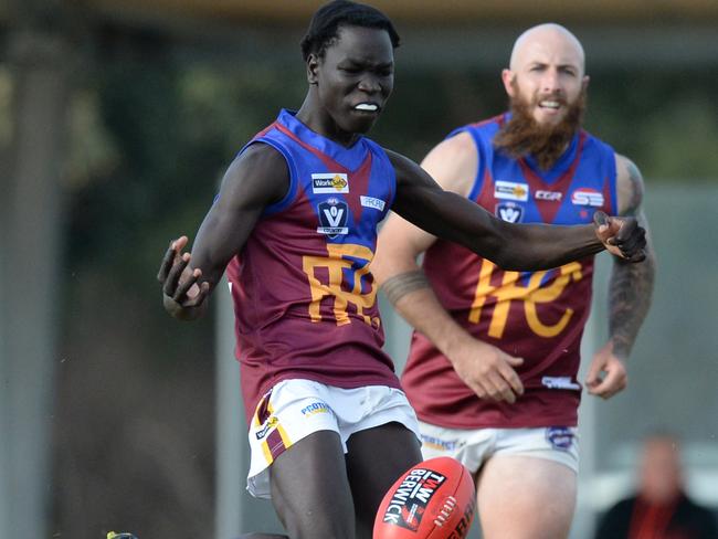 Jafar Ocaa playing for Pakenham. Picture: AAP/ Chris Eastman