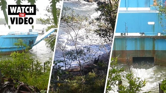 Barges and Macleay Island beach erosion