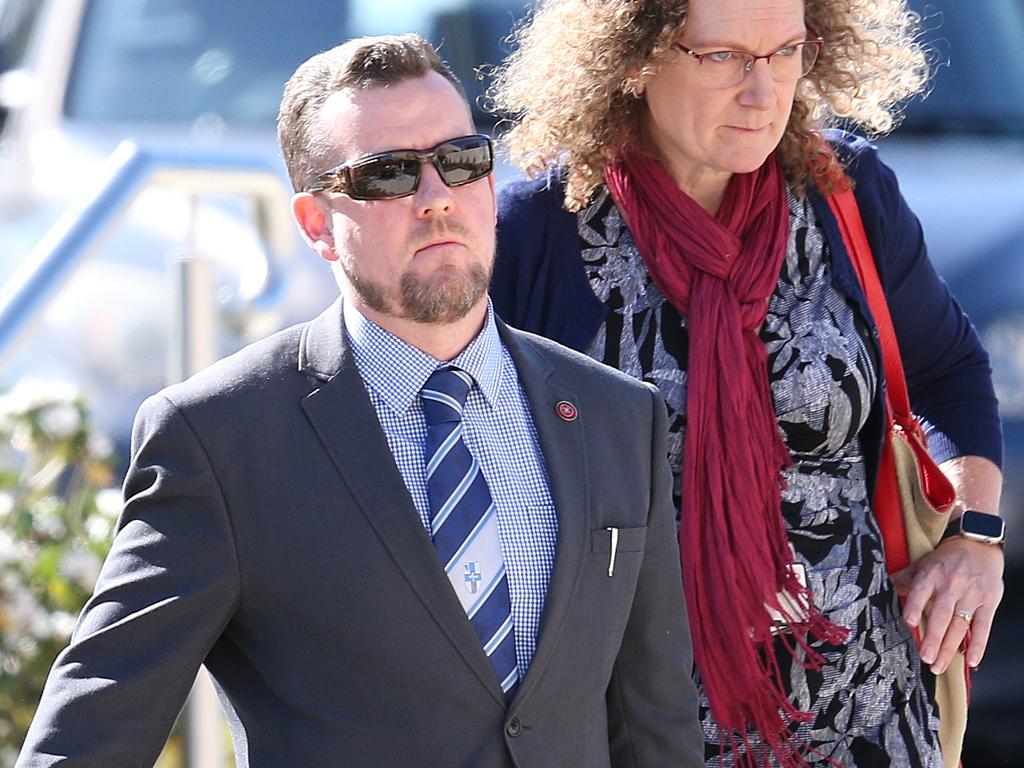 Chief Inspector Sean McDermott arrives at Lidcombe Coroners Court in Sydney. Picture: NCA NewsWire/Dylan Coker