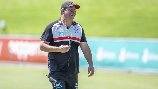 St Kilda coach Brett Ratten: ‘The health of our people and the mental health of our people is first and foremost.’ Picture: Tim Carrafa