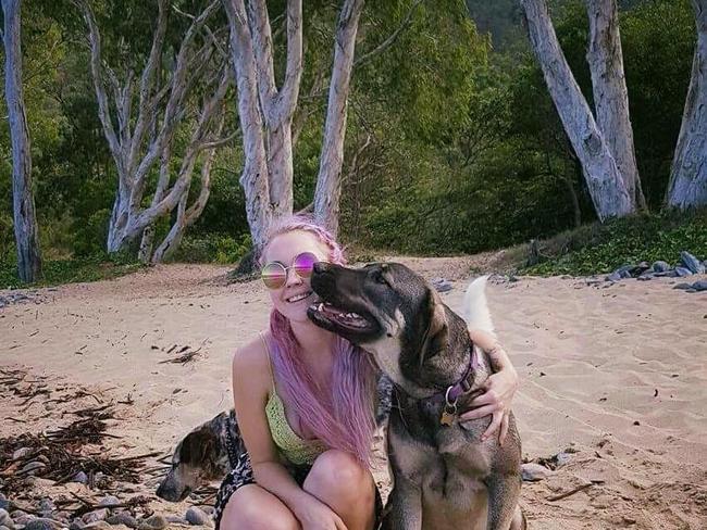 Toyah Cordingley with her dog.