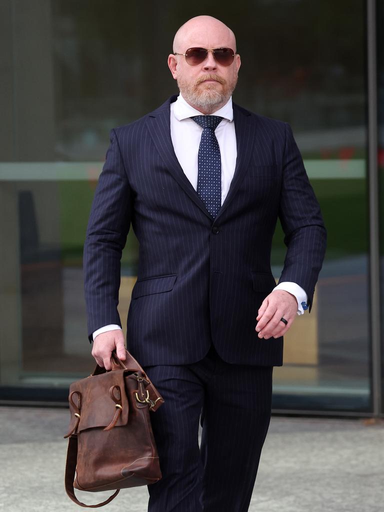 Tim Meehan leaving court. Picture: Liam Kidston