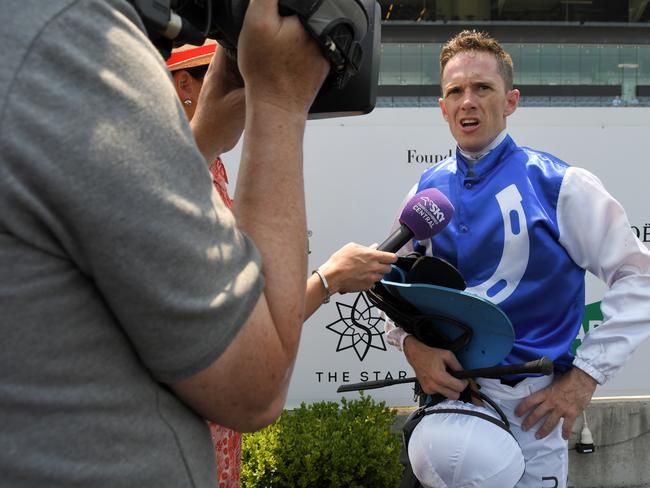 Jockey Jay Ford. Picture: AAP/Simon Bullard