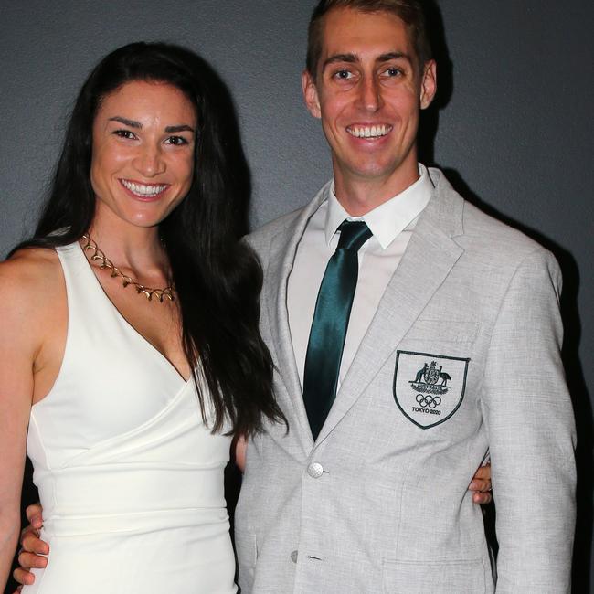 Olympians Michelle Jenneke and Alex Beck. Picture: David Clark