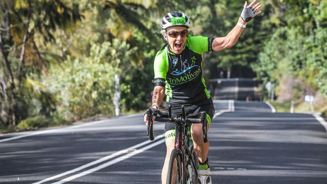 Cairns triathlete Anne Massey is a pocket dynamo and spends hours out running, cycling and swimming to stay healthy and happy. Picture: Supplied