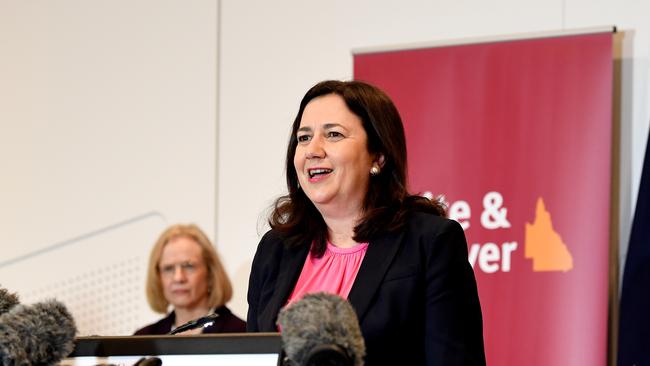 BRISBANE, AUSTRALIA - JUNE 30: Premier Annastacia Palaszczuk speaks at a press conference as she gives an update on Queensland COVID-19 Border Controls on June 30, 2020 in Brisbane, Australia. (Photo by Bradley Kanaris/Getty Images)