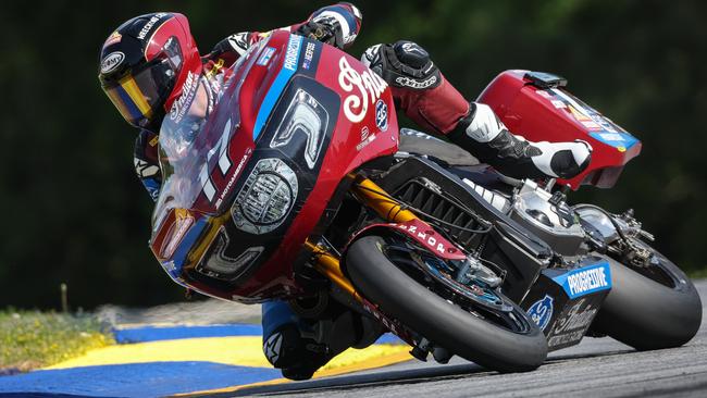 Australian Troy Herfoss, the national Superbike champion, is leading the King of the Baggers championship in the MotoAmerica series in the US.  Pic:  Brian J. Nelson/MotoAmerica
