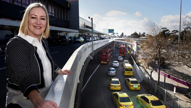 Melbourne Airport’s chief of parking and ground access Lorie Argus. Picture: Nicole Garmston