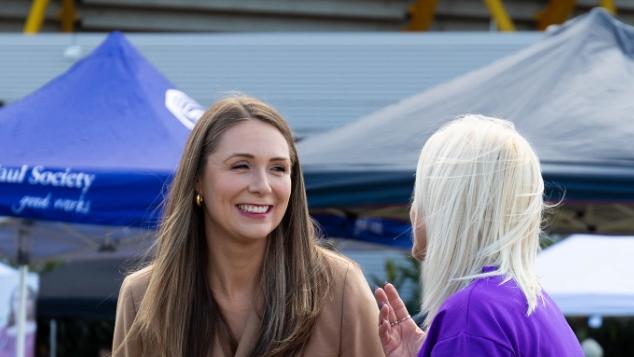 Housing Minister Meaghan Scanlon at the Connect 2 Home event at Carrara Stadium.