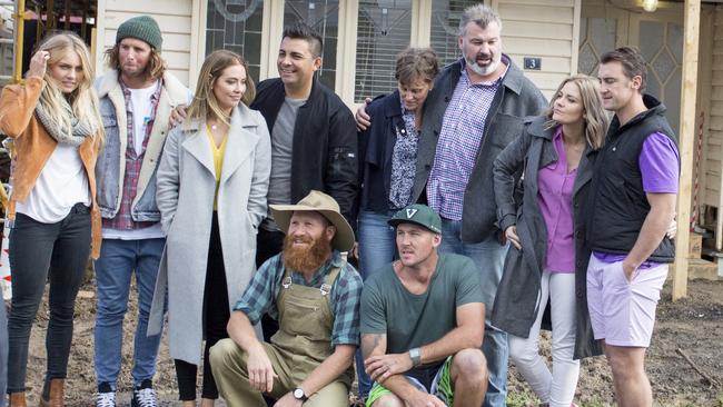 The contestants of the 2017 series of The Block, filming in Elsternwick. Picture: Diimex.