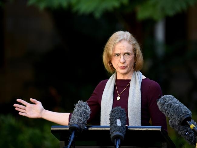 The NRL worked closely with Queensland chief health officer Jeannette Young to ensure games could go ahead on the weekend without crowds amid the Covid-19 lockdown. Picture: NCA Newswire / Dan Peled