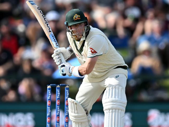 CHRISTCHURCH, NEW ZEALAND - MARCH 10: Steve Smith of Australia looks to bat during day three of the Second Test in the series between New Zealand and Australia at Hagley Oval on March 10, 2024 in Christchurch, New Zealand. (Photo by Kai Schwoerer/Getty Images)