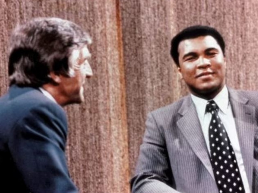 Michael Parkinson, pictured with his friend and famous interviewee Muhammad Ali. Picture: Supplied